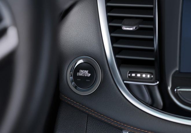 Trax crossover engine start button